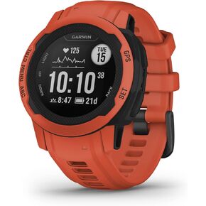 Garmin Instinct 2S, Smaller-Sized GPS Outdoor Watch, Multi-GNSS Support, Tracback Routing, Poppy (Renewed)