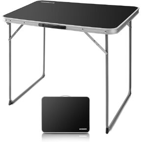FUNDANGO Camping Table 2 FT Folding Table Portable Picnic Table, Card Table Foldable Lightweight with Carry Handle for Outdoor Hiking Camp BBQ Beach Backyard