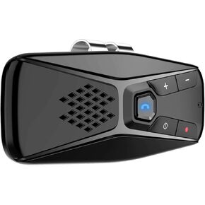 Docooler Car Bluetooth Speaker for Cell Phone, Portable Bluetooth Handsfree Car Kit Wireless in Car, in-Car Sun Visor Mounted Speakerphone with Visor Clip & Mic - Black