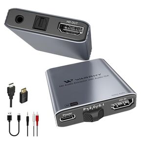 WARRKY HDMI Audio Extractor for tv, Speakers, PS5, Headphones HA01