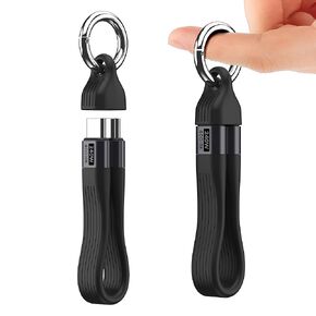 USB C Keychain,Thunderbolt 4 Short USB C Keychain Cable with 240W PD Fast Charging 40Gbps Data Transfer, 8K@60Hz Durable USB C Cable for Gimbal, iPhone, iPad, SSD (1, White)