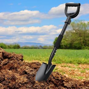 Shovel, Garden Shovels for Digging, 31" Small Spade Shovel with D-Handle Portable，Suitable for Car Snow Removal Trenching Kids Sand Beach Shovel Camping Gardening