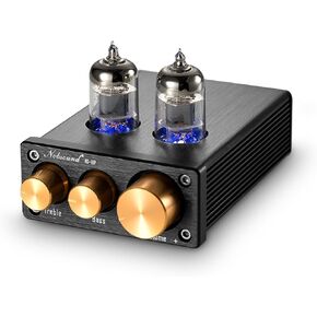 Nobsound NS-10P Mini Vacuum Tube Stereo Preamp HiFi Home Audio Pre-Amplifier with Treble Bass Control