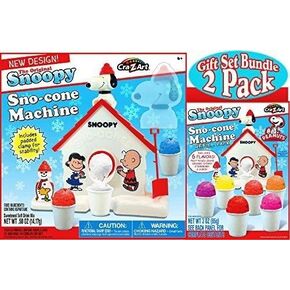 Snoopy Original Sno-Cone Snow Cone Machine & Refill 3oz Pack Gift Set Bundle - 2 .HN#GG_634T6344 G134548TY17145