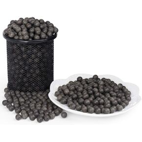 LuckIn 1000/1500/3000PCS Slingshot Ammo Balls, 3/8 Inch Hard Clay Slingshot Ammo for Hunting & Shooting Target Practice, Natural Biodegradable, Brown