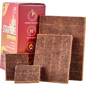 Fire Starter - Natural Fire Starters for Fireplace, Campfires, Chimney, BBQ, Fire Pit & Wood Fireplace - Odorless Pine Firestarter, Charcoal Starter for Grill (60pcs)