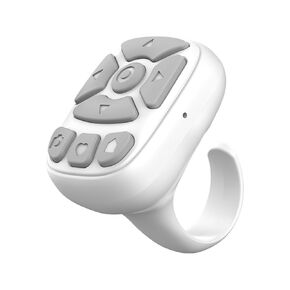 Novzix TikTok Scrolling Ring – 8-Button Finger Tip Wireless Remote, with Camera Remote Shutter for iPhone & Android (Pink)