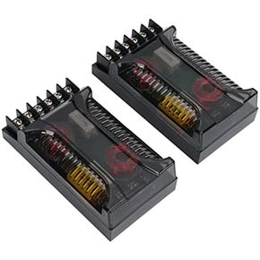 Car Audio Crossover Universal Heat Dissipation 2Pcs 2 Way Car Audio Crossover with Overcurrent and Heat Dissipation