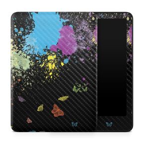 Carbon Fiber Tablet Skin Compatible with Amazon Kindle Paperwhite 12th (2024) - Splatter - Premium 3M Vinyl Protective Wrap Decal Cover - Easy to Apply | Crafted in The USA by MightySkins