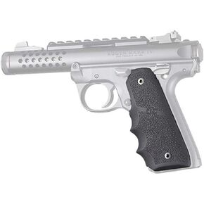 Hogue OverMolded Rubber Grip for Ruger MK IV MKIV 22/45 with Finger Grooves, Black - 79080