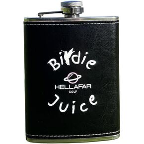 Birdie Juice Flask, Stainless Steel Leatherette 8-Ounce Golf Bag Flask, Great Christmas, Birthday, Valentines Gift for Golfers