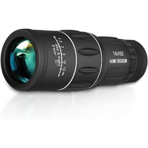 SkyGenius 16X52 Monocular Telescope High Powered for Adults with BAK4 Prism & FMC Lens for Outdoor,Bird Watching,Hunting,Hiking,Camping,Traveling
