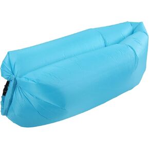 Inflatable Lounger Air Sofa, Wear Resistant Inflatable Couch Foldable Portable Moderate Size Ergonomic Comfortable Easy Inflation with Storage Bag for Camping