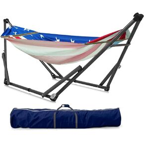 Tranquillo Unity Adjustable Hammock Stand, 800 lbs Capacity Steel Double Hammock Stand for 2 Persons, Premium Pre-Assembled Stand for Indoor Outdoor, Black