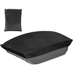 Utility Jet Sled Cover, 57.09x27.56x7.87in 600D Oxford Cloth Ice Fishing Jet Sled Cover Waterproof Sun-Protection Deer Sled Travel Cover for Outdoor Activities Winter Camping Hunting