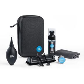 Click Clean 8 in 1 Vinyl Record Cleaning Kit - Velvet Cleaning Brush,Stylus Brush,0.21 oz Turntable Needle Cleaning Gel,2.1oz Cleaning Fluid,Mini-Microfiber Brush,Air Blower,Microfiber Cleaning Cloth