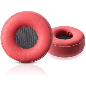 Protein Leather Ear Pads Replacement for WH800 WH-H800 Headphones Earpads, Headset Ear Cushion Repair Parts (Red)