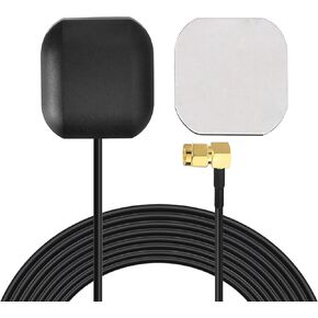 Bingfu Car GPS Antenna SMA Male Waterproof Active GPS Navigation Antenna for Car Stereo Radio Head Unit GPS Navigation System Modem Vehicle Tracker Real Time Monitor Security Camera IoT Router Gateway
