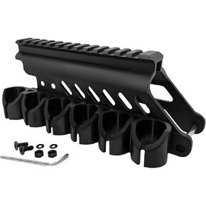 GOTICAL Side Saddle Shotgun Shell Holder V2 | Compatible with Mossberg 500/590/Maverick 88/Shockwave Series Shotguns 12 Ga 6-Shell Holder