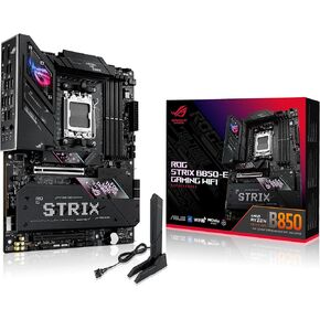 ASUS ROG Strix B850-E Gaming WiFi AMD AM5 B850 ATX Motherboard 16+2+2 Stages, Dynamic OC, Core Flex, DDR5 w/AEMP, WiFi 7, 5X M.2, 5G LAN, PCIe® 5.0, USB4®, USB 20Gbps Type-C®, AI OC, AI Networking