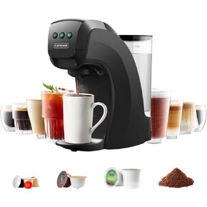WARRIORS1 Single Serve Coffee Maker for Keurig K Cup Pod, Espresso Machine for Nespresso, Dolce Gusto, Coffee Machine for Ground Coffee, 3 Brew Sizes Esprsso Maker, Programmable, 28 oz Reservoir