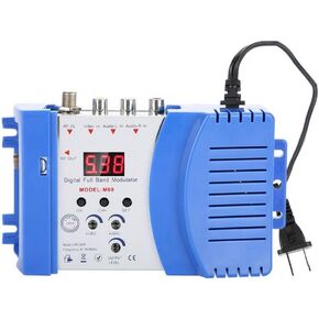 Digital RF Modulator for TV, AV-RF AV-TV Converter VHF UHF 110-240V Digital Modulator RF Modulator (US Plug)