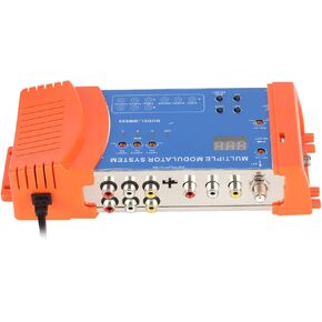 Home Modulator,Adapts to Local CATV System Multi Channels Support PAL NTSC Optional Plug and Play Multiple Modulator System for TV Box AV Source (US Plug)