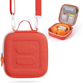 Hard Case Compatible with Yoto Mini Kids Audio Music Player & Yoto Headphone, Travel Storage Case for Children Speaker Plays Audiobook Cards Radio,Orange