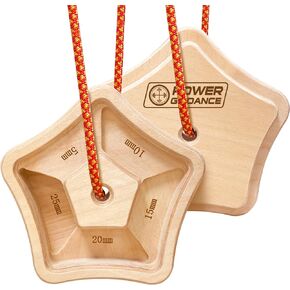 POWER GUIDANCE Hangboard Climbing Finger Board Climbing Board to Strengthen The Climbing Grip Made of Wood for Indoors and Outdoors