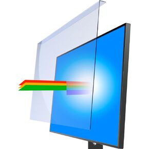 2-Pack Anti Blue Light Screen Protector for 20, 20.2, 21.5, 21.6, 22 Inches - 16:9 / 16:10 Aspect Ratio Computer Monitor Hanging Type Blue Light Blocking Filter Anti Scratch Eye Protection Shield for Desktop Computer