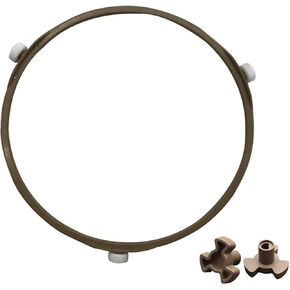 Microwave Glass Turntable Plate Roller Support Wheel Ring,with Microwave Turntable Coupler，Wheel Height 0.55" / 14mm,Outer Diameter8.7" /222mm (Ring 8.7", Roller 14mm)