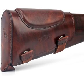 Tourbon Leather Rifle Stock Protector Holder Slip on Recoil Pad Cheek Rest Riser
