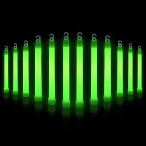 Green Light Stick Emergency Safety Light Stick,12PCS 6 Inch Emergency Super Bright Chemical Lights Perfect for Hiking Partying Camping Power outages