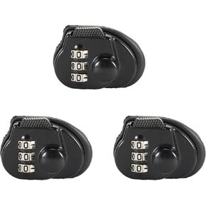 (Firearm Safety Devices – FSDC-TL4853RCB Resettable 3-Digit Combination Trigger Gun Lock 3-Pack - California DOJ-Approved – Durable Black Metal Alloy