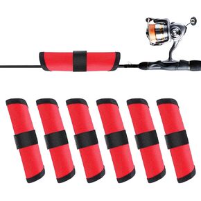 6 Pack Bait Gloves Lure Fishing Bait Covers 6 Inch Wrap Lure Covers Easily See Lure Hook Covers Lure Guard to Keep Fishermen Fishing Safe for Fishing Rod