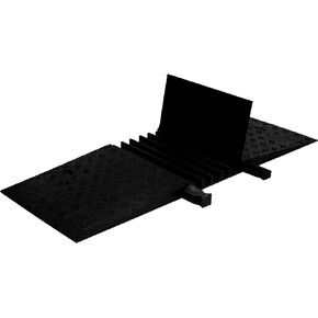 Checkers منتجات السلامة الصناعية سترة صفراء yj5-125-ada-b/b urethane 5-channel ada cable protector مع موصلات عظم الكلاب ، غطاء أسود مع قاعدة أسود ، طول 18 "، 50" عرض ، 1.875 "الارتفاع in Kuwait