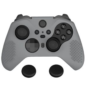 eXtremeRate PlayVital Purple Soft Anti-Slip Silicone Cover Skins for Xbox One Elite Controller Series 2, Custom Protective Case for Xbox Elite Series 2 Core Controller with Thumb Grips