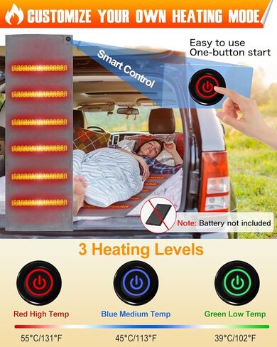 وسادة كيس النوم المدفأة - مدفأة USB مدفوعة بالبطارية مدفوعة بالبطارية لخيمة خارجية (كبيرة) in Kuwait