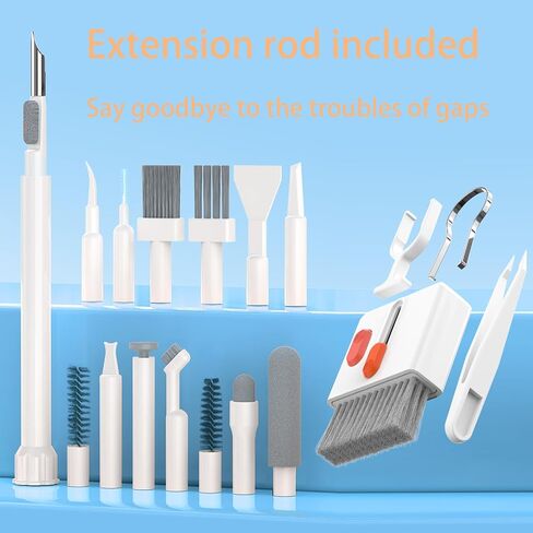 Cell Phone Cleaning Kit,iPhone Cleaning Kit for Charging Port Cleaner Keyboard Cleaning Kit for Airpods/Android/USB C/Earbuds/Laptop/iPad Screen with Stylus Pen,SIM Tool, Black, with Putty&Cloth in Kuwait