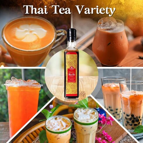 CHABAMBOO Premium Thai Tea Extract - Authentic Concentrate/Syrup - Perfect for Thai Iced Tea/Milk Tea, Bakery, Dessert Recipes in Saudi Arabia