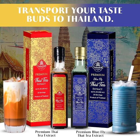CHABAMBOO Premium Thai Tea Extract - Authentic Concentrate/Syrup - Perfect for Thai Iced Tea/Milk Tea, Bakery, Dessert Recipes in Saudi Arabia