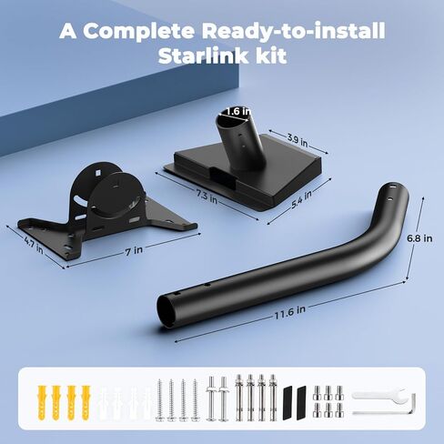 Mount Starlink for Gen 3 ، Starlink Gen 3 Mount Mount القابلة للتعديل في Starlink Mount Kit ، Mount متوافق مع Starlink Gen 3 internet Kit for Roofs Terraces Satellite Dishs in Saudi Arabia