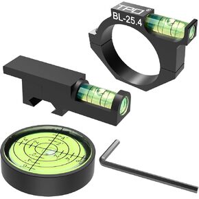 1 Inch Tube Anti-Cant Rifle Scope Bubble Level for Precision Long-Range Shooting (1" Scope Leveling Kit)