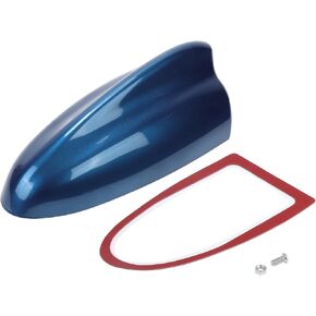 Shark Fin Antenna Cover, AM/FM Signal Roof Aerial Universal for Car Auto SUV Truck Offroad ABS Material with Adhesive Base Dark Blue