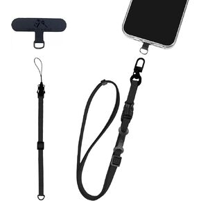 Cell Phone Strap Adjustable Wrist Strap Crossbody Phone Strap Extra Long Phone Lanyard Wrist Lanyard (Black)