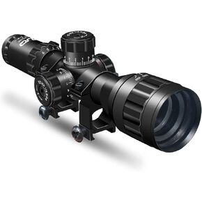 UUQ 3-9x32 Tactical Rifle Scopes,Front AO (Parallax Adjustment) Red Green Illuminated, Mil-dot Reticle,Locking/Hold Zero Turrets, High Profile Mount Rings (12 Month Warranty)
