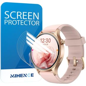 Screen Protector for AR-01 / GTX18 Smart Watch, TPU HD Protective Film Compatible for Fitpolo 1.3" Smartwatch/Compatible for aeac 1.32'' Smart Watch (6 PCS)