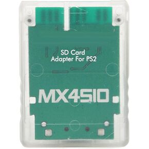 Ejoyous Memory Card Reader for PS2, MX4SIO SIO2SD Micro Storage Card Adapter Hand Made Stable Replacement Micro Storage Card Reader for PS2 (Clear)