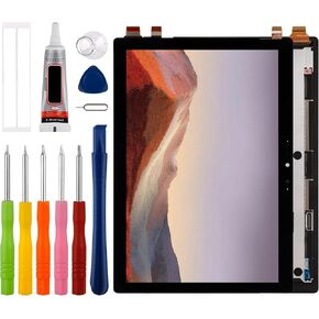 Duotipa [New] High Quality LCD Display Touch Screen Digitizer Assembly Replacement for Microsoft Surface Pro 7 1866 LCD 2019 C02XR7Y9JG5H 12.3'' with Technical Repair Tools Kit-Black.
