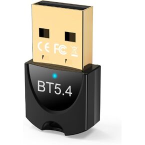 5.4 USB Bluetooth Adapter for PC, gliship Dual Mode Bluetooth Dongle(BLE+EDR) Plug & Play Up to 7 Device Bluetooth Adapter Compatible with Windows 11/10/8.1 PC Mouse Keyboard Headsets